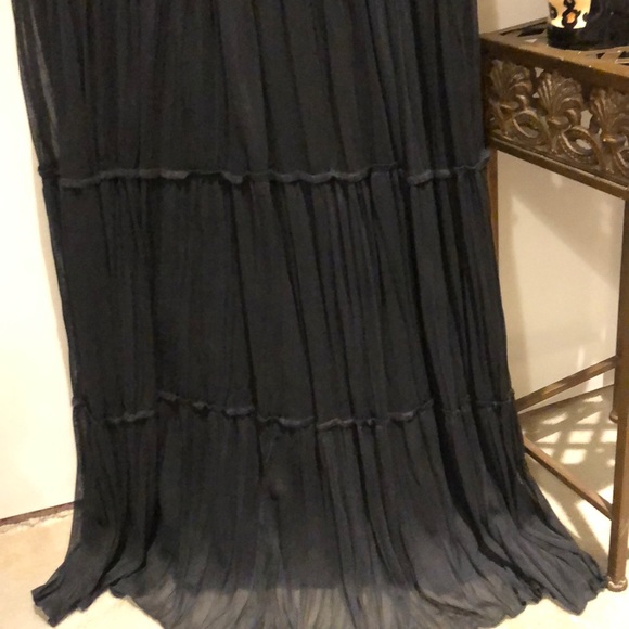 Prairie type tiered skirt with a sheer overlay - Picture 3 of 5